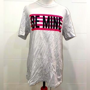 Be Mine gray and pink shirt
